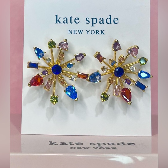Kate Spade ♠️ FireWork Floral Earrings-Large - Picture 1 of 8